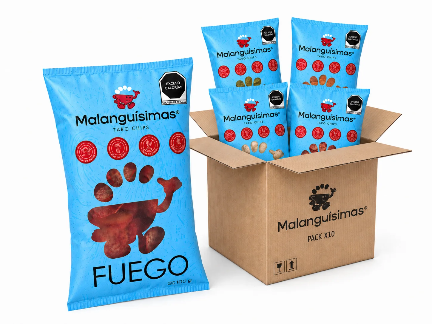 Caja armada Malanguísimas con sabores variados